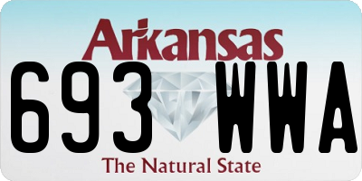 AR license plate 693WWA