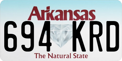 AR license plate 694KRD