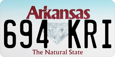 AR license plate 694KRI