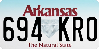 AR license plate 694KRO