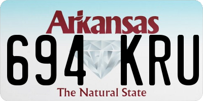 AR license plate 694KRU