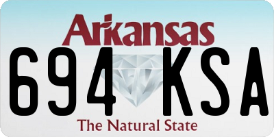AR license plate 694KSA