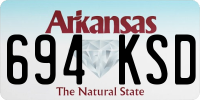 AR license plate 694KSD