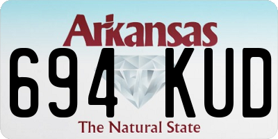 AR license plate 694KUD