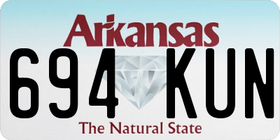 AR license plate 694KUN