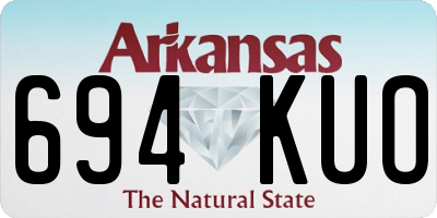 AR license plate 694KUO