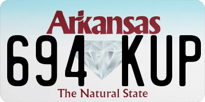 AR license plate 694KUP
