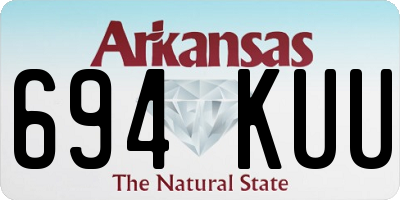 AR license plate 694KUU