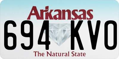 AR license plate 694KVO
