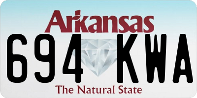 AR license plate 694KWA