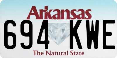 AR license plate 694KWE