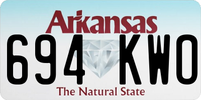AR license plate 694KWO