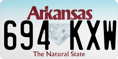 AR license plate 694KXW