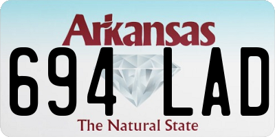 AR license plate 694LAD