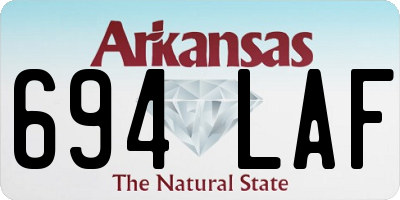 AR license plate 694LAF