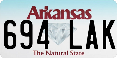 AR license plate 694LAK