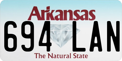 AR license plate 694LAN
