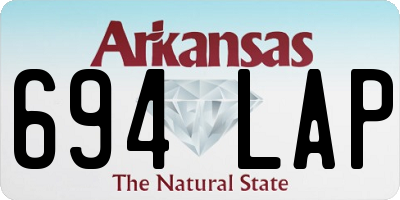 AR license plate 694LAP