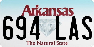 AR license plate 694LAS