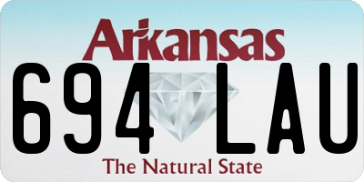 AR license plate 694LAU