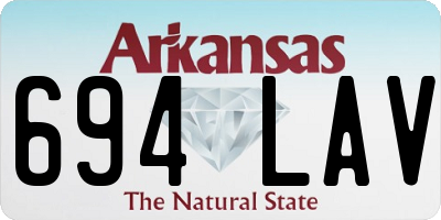 AR license plate 694LAV