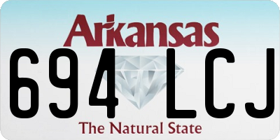 AR license plate 694LCJ