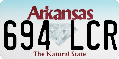 AR license plate 694LCR