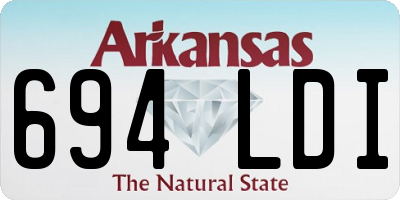 AR license plate 694LDI