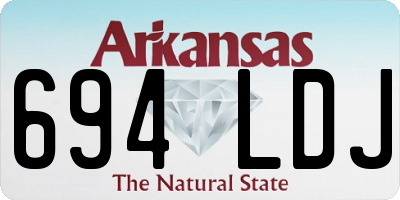 AR license plate 694LDJ