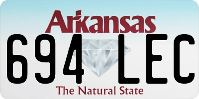 AR license plate 694LEC