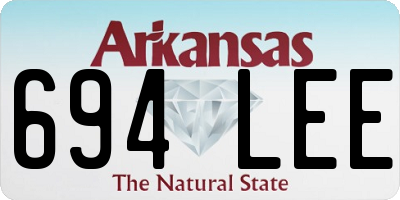 AR license plate 694LEE