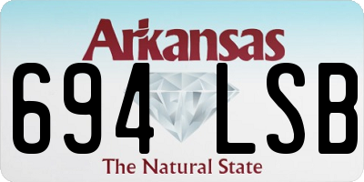 AR license plate 694LSB
