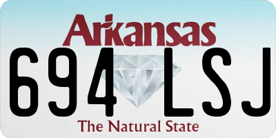 AR license plate 694LSJ