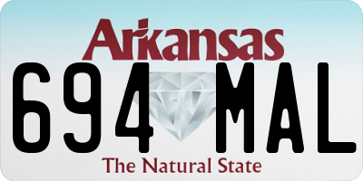 AR license plate 694MAL