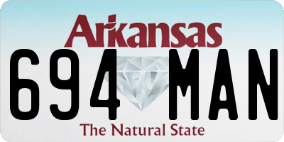 AR license plate 694MAN