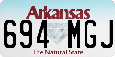 AR license plate 694MGJ