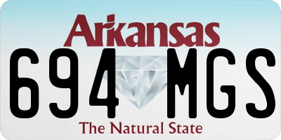 AR license plate 694MGS