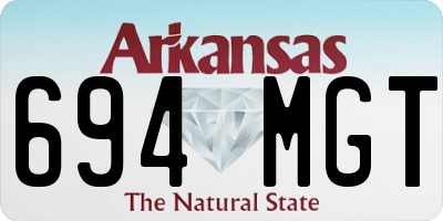 AR license plate 694MGT