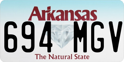 AR license plate 694MGV