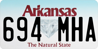 AR license plate 694MHA