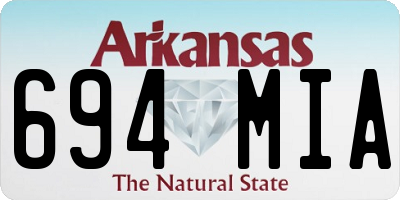 AR license plate 694MIA