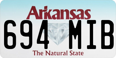 AR license plate 694MIB