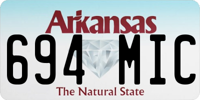 AR license plate 694MIC