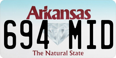 AR license plate 694MID