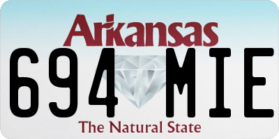 AR license plate 694MIE