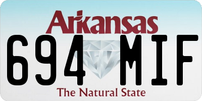 AR license plate 694MIF