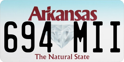 AR license plate 694MII
