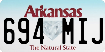 AR license plate 694MIJ
