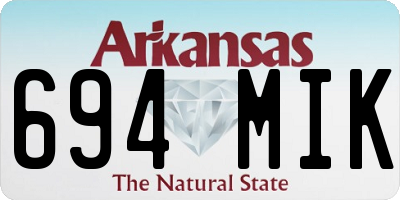 AR license plate 694MIK