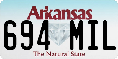 AR license plate 694MIL